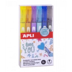 ROTULADOR APLI 6 COLORES...